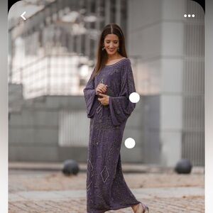 Beaded caftan dress by Zara - new, S/M